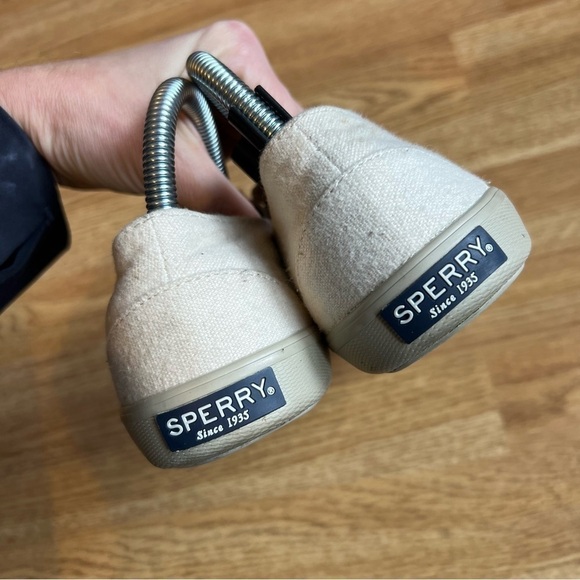 Sperry Top Sider Womens Brushed Canvas Light Beige Fashion Sneaker Size 8 - Picture 7 of 11